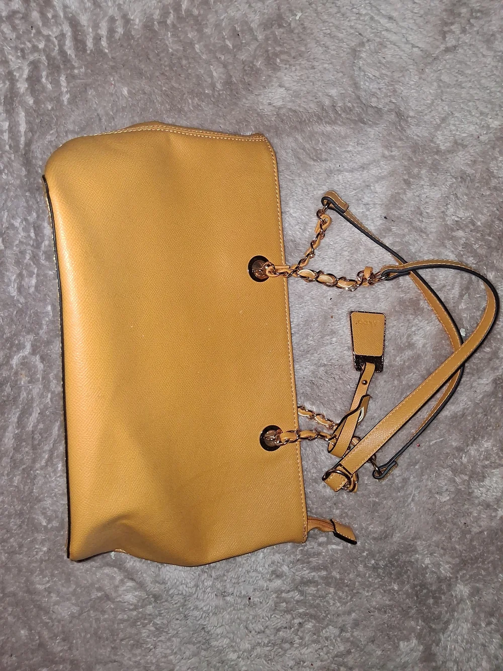 Aldo Mustard Yellow Chain-Strap Satchel